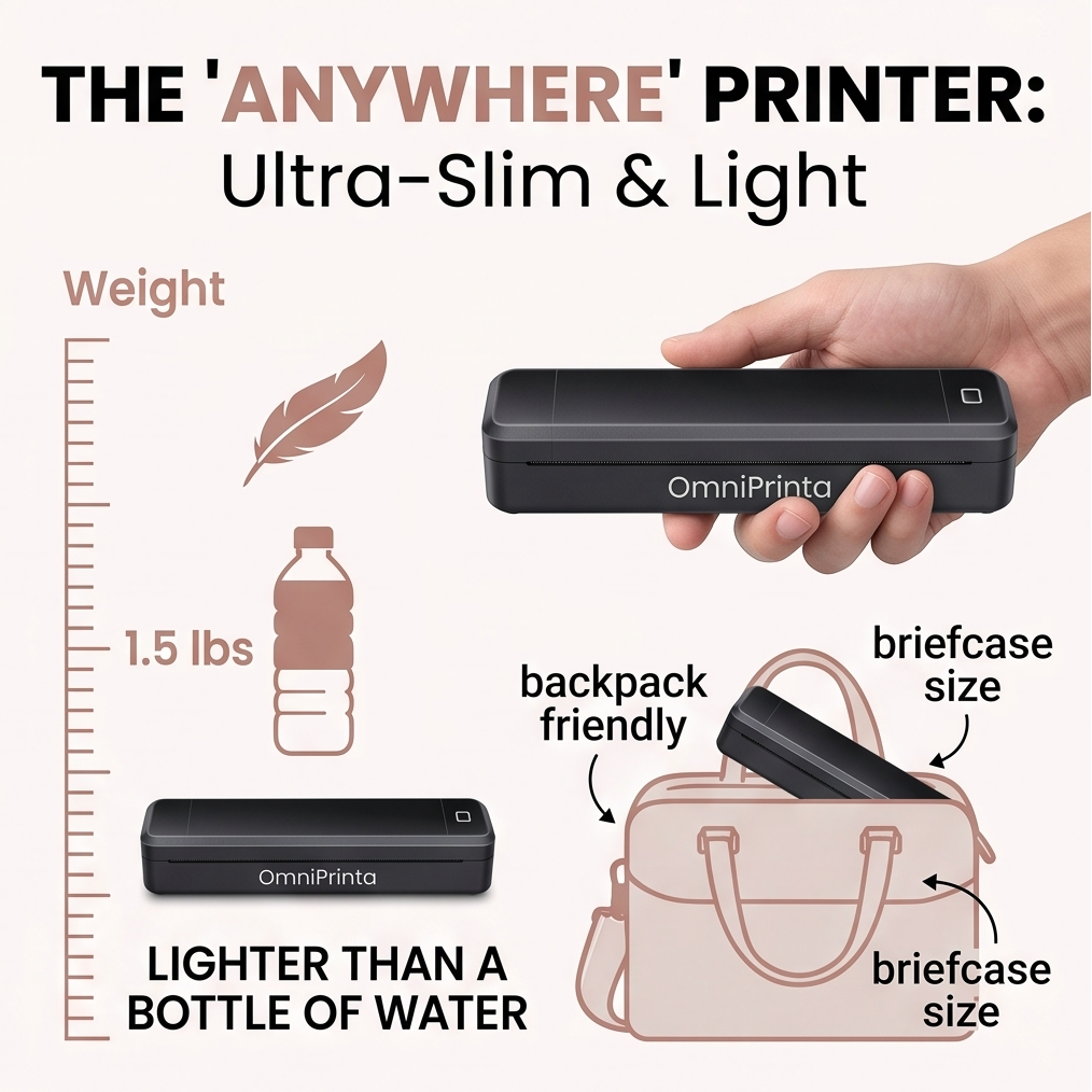 OmniPrinta™ Wireless Inkless A4 Printer